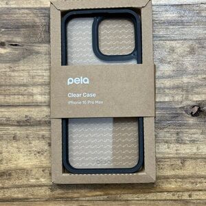 Pela Eco Friendly Clear Case for iPhone 16 Pro Max - Black NIB